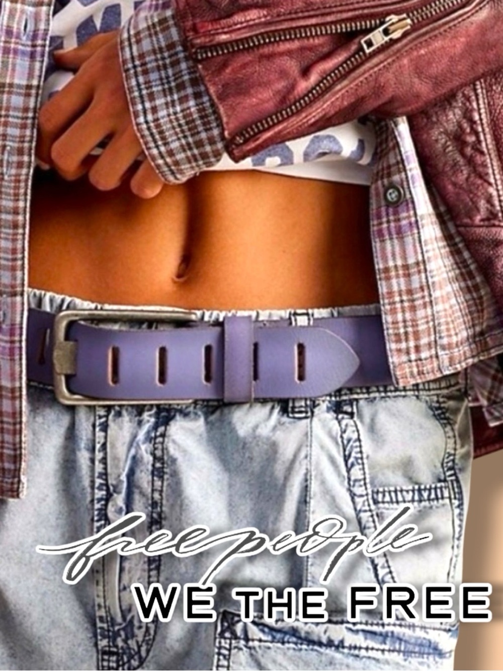 Never Worn We The Free by Free People Jona Belt in Purple. Size S/M